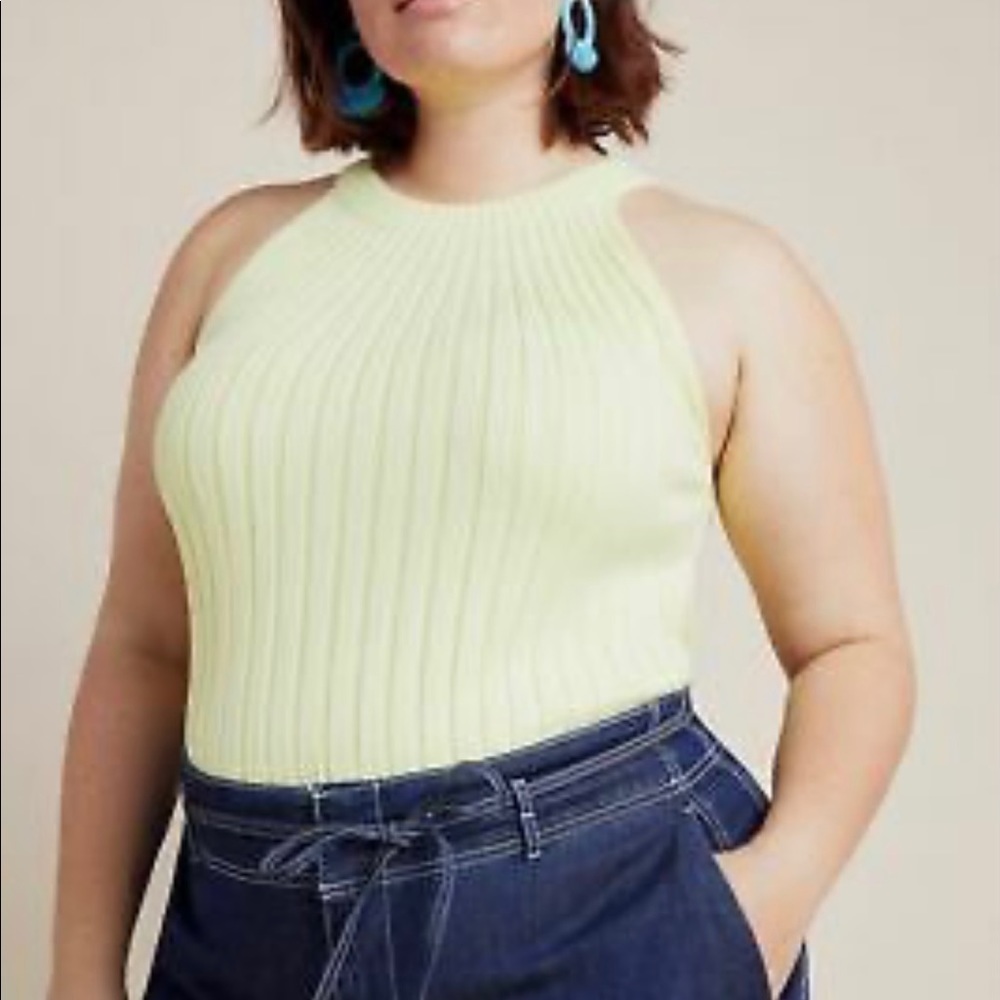 NWOT Anthropologie halter sweater tank